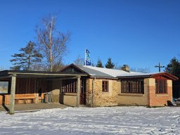 Laurentiushytten i sne