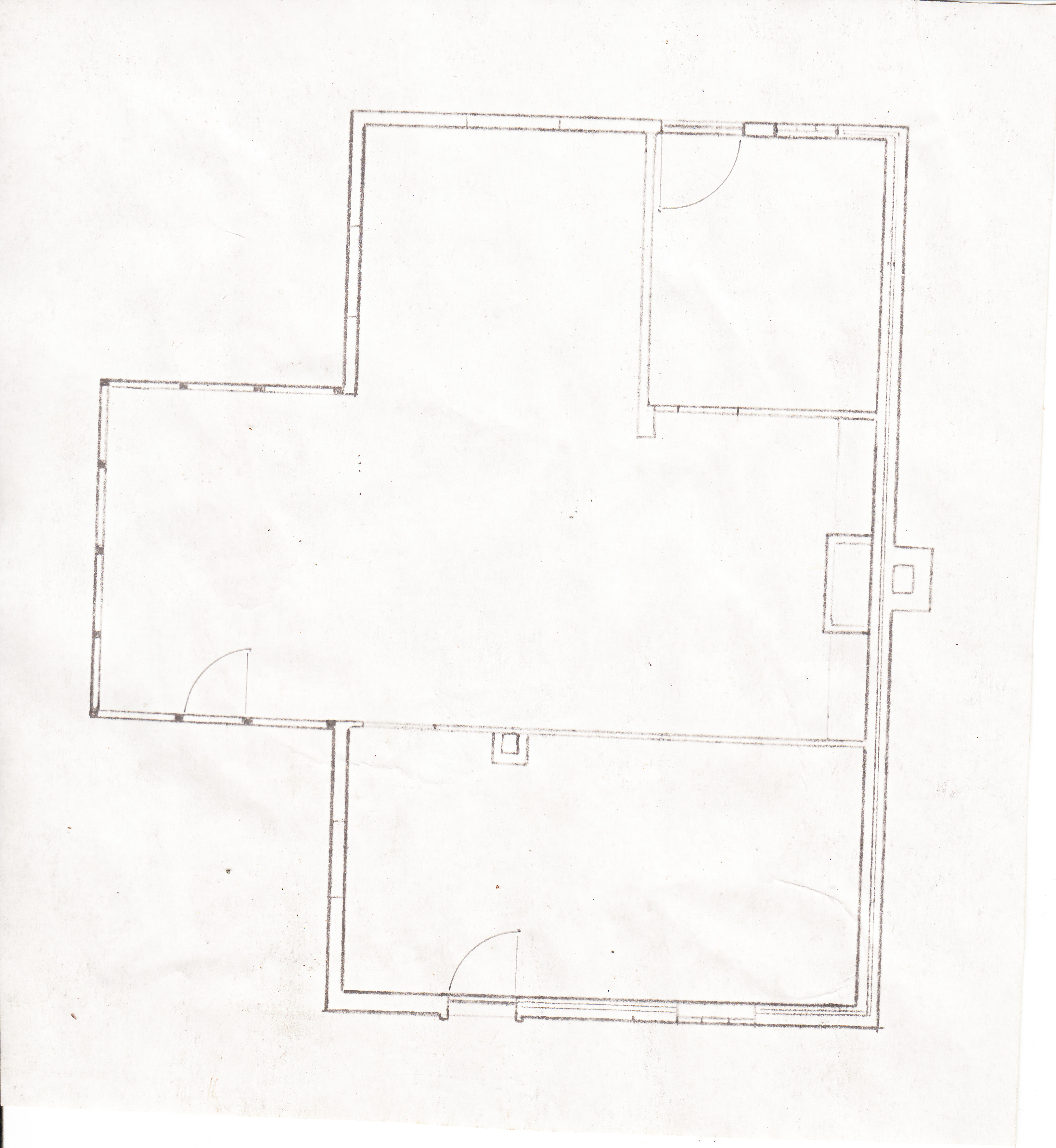 Byggetegning af hytten